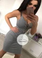 Szara sukienka sznurowana long GREY rozmiar UNI