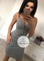 Szara sukienka sznurowana long GREY rozmiar UNI