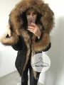 Parka ELQORES CZARNA JENOT królik futro S-XXL