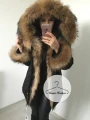 Parka ELQORES CZARNA JENOT królik futro S-XXL