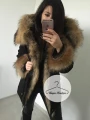 Parka ELQORES CZARNA JENOT królik futro S-XXL