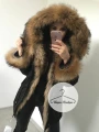 Parka ELQORES CZARNA JENOT królik futro S-XXL