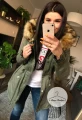 Parka Really khaki ze sztucznym brązowym futrem
