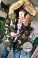 Parka Moro brązowe futro sztuczne REALLY XS-L