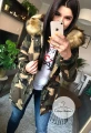 Parka Moro brązowe futro sztuczne REALLY XS-L