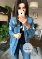JEANSOWA długa kurtka katana DENIM blue S-L