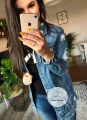 JEANSOWA długa kurtka katana DENIM blue S-L