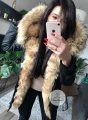 Kurtka parka czarna futro sztuczne beżowe K.Zell XS-XL