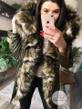 Kurtka Parka KHAKI futro sztuczne MORO K.Zell S-L