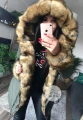 Zimowa parka Khaki Premium natural brązowe futro sztuczne XS-L