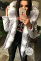 Kurtka Parka Szara Arctic futro sztuczne ombre K.Zell S-L