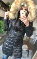 Pikowany ocieplany płaszcz suwaki ZIP S-XXL