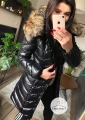 Pikowany płaszcz z futrem z jenota Exclusive II
