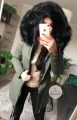 Kurtka parka Really DWUSTRONNA futro sztuczne KHAKI + BLACK XS-L