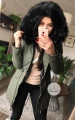 Kurtka parka Really DWUSTRONNA futro sztuczne KHAKI + BLACK XS-L