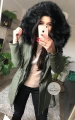 Kurtka parka Really DWUSTRONNA futro sztuczne KHAKI + BLACK XS-L