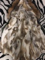 Krótka parka khaki z futrem z jenota Luxury