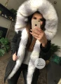 Czarna Kurtka Parka Arctic futro sztuczne ombre K.Zell S-L