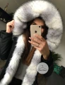 Czarna Kurtka Parka Arctic futro sztuczne ombre K.Zell S-L