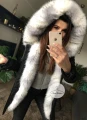 Czarna Kurtka Parka Arctic futro sztuczne ombre K.Zell S-L