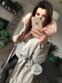Kurtka Really parka szara z futrem sztucznym