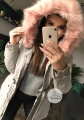 Kurtka Really parka szara z futrem sztucznym