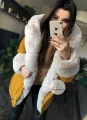 Parka zimowa Premium musztardowa z futrem sztucznym