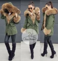 Parka ELQORES KHAKI JENOT królik futro S-XXL
