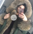 Parka ELQORES KHAKI JENOT królik futro S-XXL