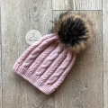 Zimowa czapka warkocz II JENOT NATURALNY kolory one size