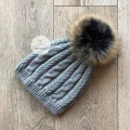 Zimowa czapka warkocz II JENOT NATURALNY kolory one size