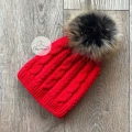 Zimowa czapka warkocz II JENOT NATURALNY kolory one size