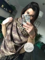 Dwustronny szal chusta SNAKE/LEOPARD zwierzęcy motyw print