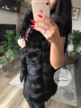 Kamizelka futro sztuczne czarna BLACK FOX