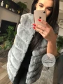 Kamizelka futro sztuczne szara GREY