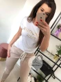 T-shirt Bluzka Bonjour PARIS white GOLD