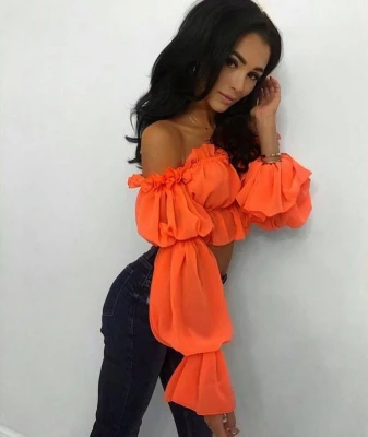 Bluzka Hiszpanka pomarańcz ORANGE