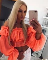 Bluzka Hiszpanka pomarańcz ORANGE