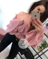 Bluzka Hiszpanka brudny róż DUSTY ROSE