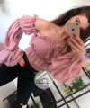 Bluzka Hiszpanka brudny róż DUSTY ROSE