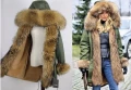 Długa Parka gwiazd LIS JENOT naturalny XS-XL HIT!