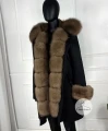 Parka amerykańska czarna ortalionowa z futrem