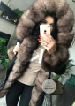 Parka amerykańska czarna ortalionowa z futrem