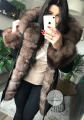 Parka amerykańska czarna ortalionowa z futrem