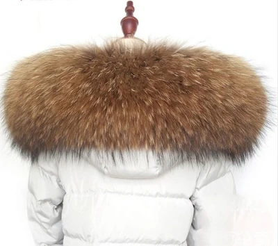 Futrzany kołnierz szal JENOT futro naturalne 15 cm