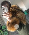 Płaszcz trencz khaki z futrem naturalnym
