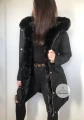 Dwustronna kurtka zimowa Alaska czarna z futrem sztucznym Black