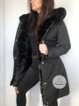 Dwustronna kurtka zimowa Alaska czarna z futrem sztucznym Black