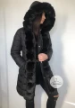 Dwustronna kurtka zimowa Alaska czarna z futrem sztucznym Black