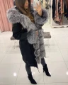 Długa Parka amerykańska SREBRNY LIS naturalny S-L